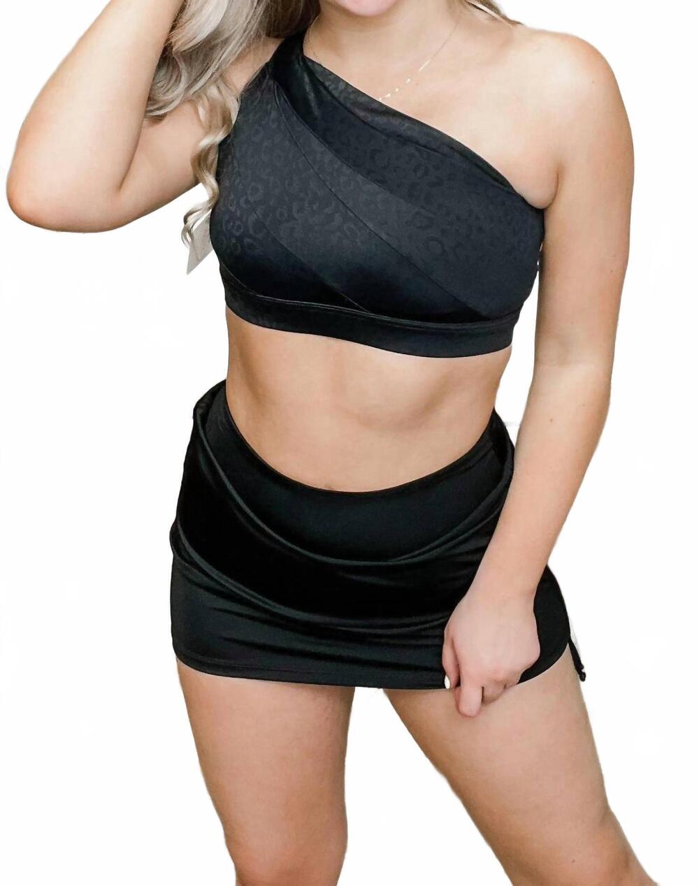 NEW KIAVA oceanside scrunch swim skirt in black